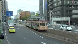 【路面電車動画】広島電鉄２７５　つりかけの音　３０００形　3008