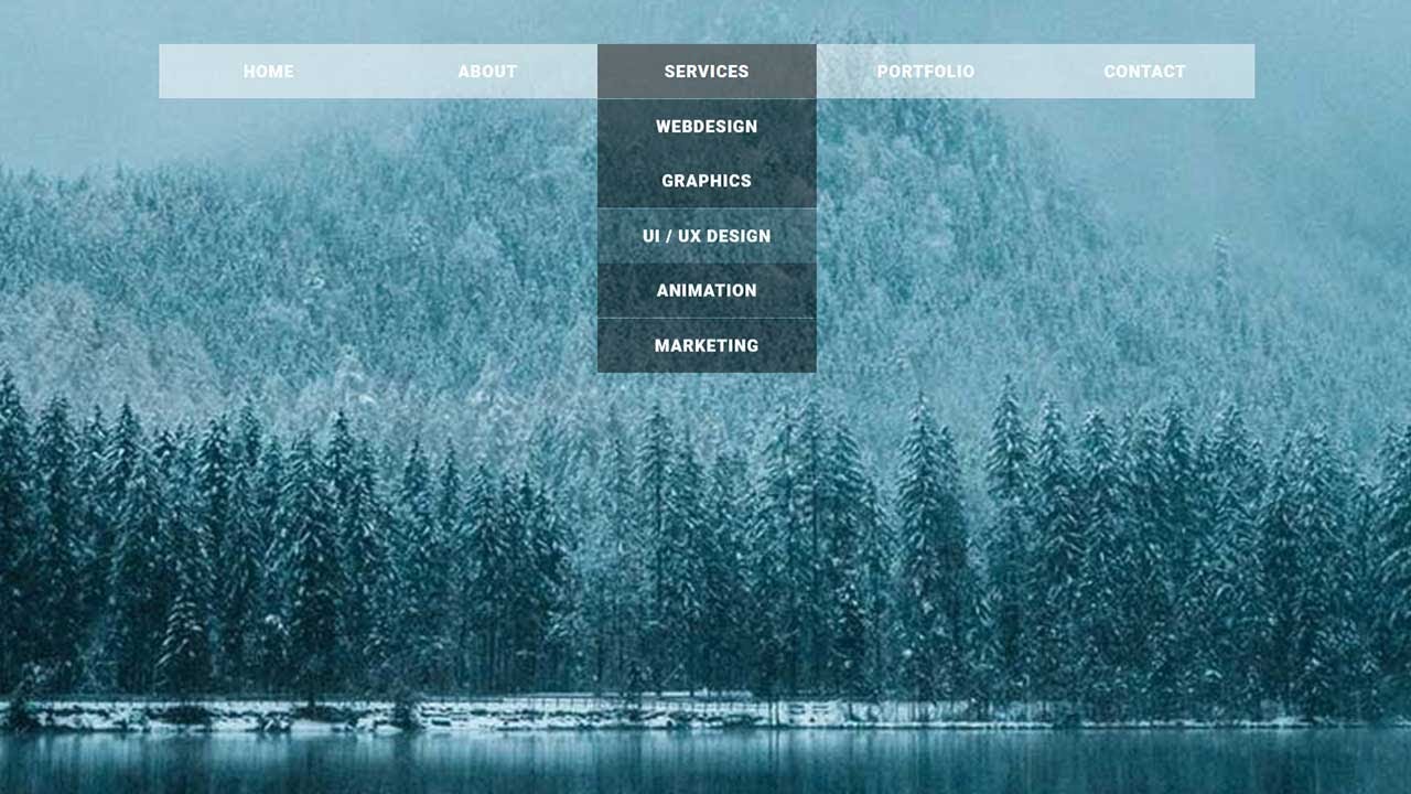 Transparent Dropdown Menu Hover Animation Css Animation Tutorial