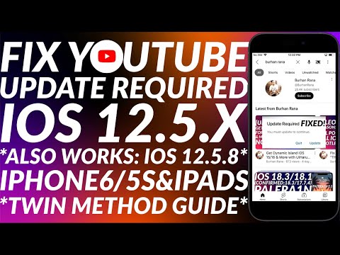 Alternate Fix Youtube Update Required Ios 12 5 7 Fix Youtube Ios 12