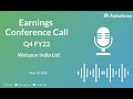 Welspun India Ltd Q4 FY22 Earnings Concall