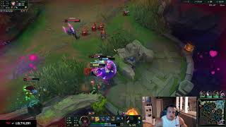 Tyler1 tries to gank bot lane