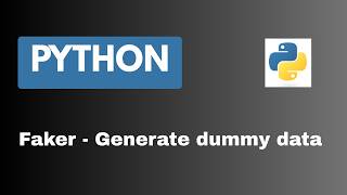 Generate dummy data using python's faker module