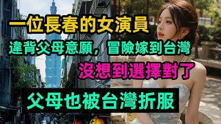 一位長春的女演員違背父母意願，冒險嫁到台灣，沒想到選擇對了，父母也被台灣折服