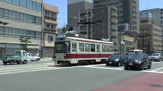 【路面電車動画】長崎電気軌道４４　つりかけの音　１２００形