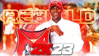 Reconstrução do Cleveland Cavaliers do Rookie LeBron James I NBA 2K23 MyNBA Eras