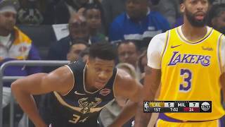 Giannis Teaches Anthony Davis A Lesson For Disrespecting His Range & Shot From Deep! Lakers vs Bucks