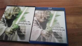 Star wars prequel trilogy unboxing blu ray plus dvd