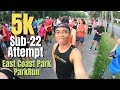 5k Sub-22 Attempt - East Coast Park Parkrun, Singapore Running