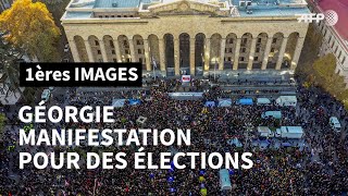 Géorgie: des milliers de manifestants réclament des élections anticipées | AFP Images