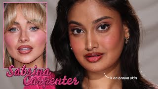 Sabrina Carpenter's Disco Barbie Makeup on Brown Skin 🪩