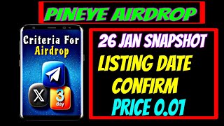 pinEye Airdrop listing date | pinEye Airdrop snapshot | pinEye Airdrop withdrawal | pinEye