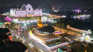 Telangana New Amara Veerula Stupam Special Iighting Drone view | Hussain Sagar | Martyr Memorial