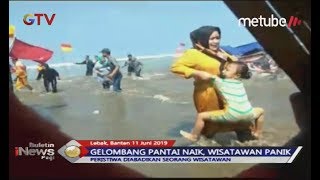 Wisatawan Pantai Bagedur, Banten, Panik Lihat Gelombang Tinggi - BIP 12/06