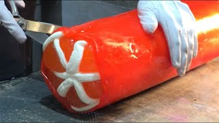 【Amazing】handmade orange candy making/Japanese street food in osaka