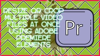 How to Resize or Crop Multiple Video Files at Once Using Adobe Premiere Elements