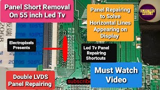 Panel Short Removal on VU 55 inch Led Tv|AUO 55\