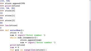 Python Programming: appending an array and summing its contents