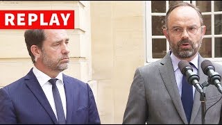 REPLAY - Mort de Steve: déclaration d'Edouard Philippe et Christophe Castaner