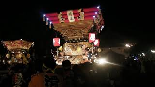 2018 岩壺神社秋祭り⑤　宮出する滑原町屋台