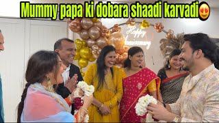 Mummy papa ki Dobara Shaadi karvadi😍 | Anniversary Vlog || #blog #vihaannjasleen