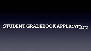 Java Programming Demo: Student Gradebook Application