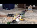 Playing with wooden toy trains. 12/6/2020. The whittle shortline railroad. Enjoy the video. Happy.