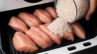 Das Lieblingsessen meines Mannes! Leckeres Rezept für Hähnchenbrust im AirFryer!
