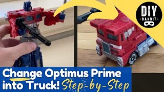 🔥 How to Change Optimus Prime Action Figure into Semi-Truck➔ Quick \u0026 Easy Step-by-Step Instructions