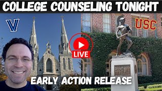USC & Villanova: Latest Early Action Stats | College Counseling Tonight LIVE
