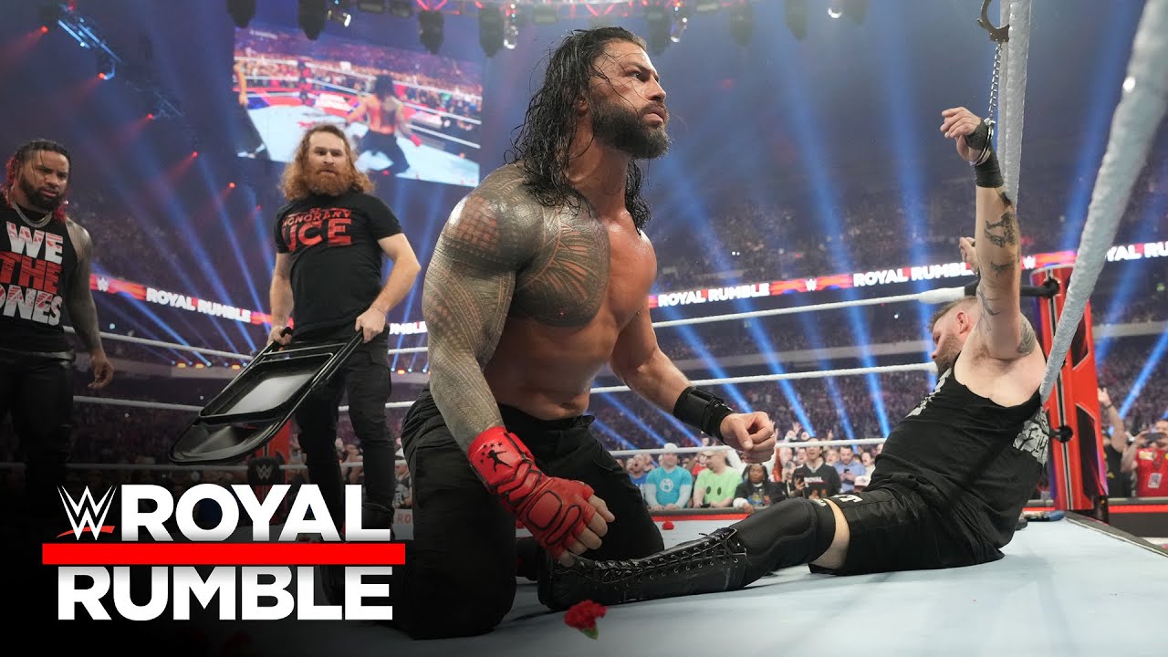 Sami Zayn smashes Roman Reigns with a steel chair: WWE Royal Rumble 2023 highlights