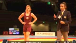 European wrestling championships 2011. Laura Skujina LAT - Teresa Mendez ESP 63 kg