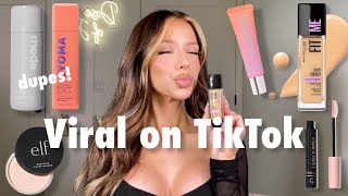 The BEST DRUGSTORE MAKEUP ROUTINE VIRAL TIKTOK PRODUCTS