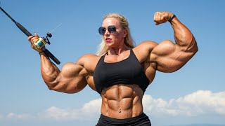 BODYBUILDER GIRL WITH BIG BIG BIG BICEPS : KRISTINA