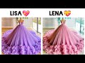 LISA 💖 vs LENA 💝 | choose your favorite 🌈🥰l #lisa #lena #viral