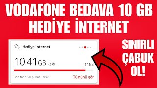 VODAFONE BEDAVA 10GB HEDİYE İNTERNET KAZAN! - VODAFONE BEDAVA İNTERNET 2025 (BELEŞ HEDİYE)