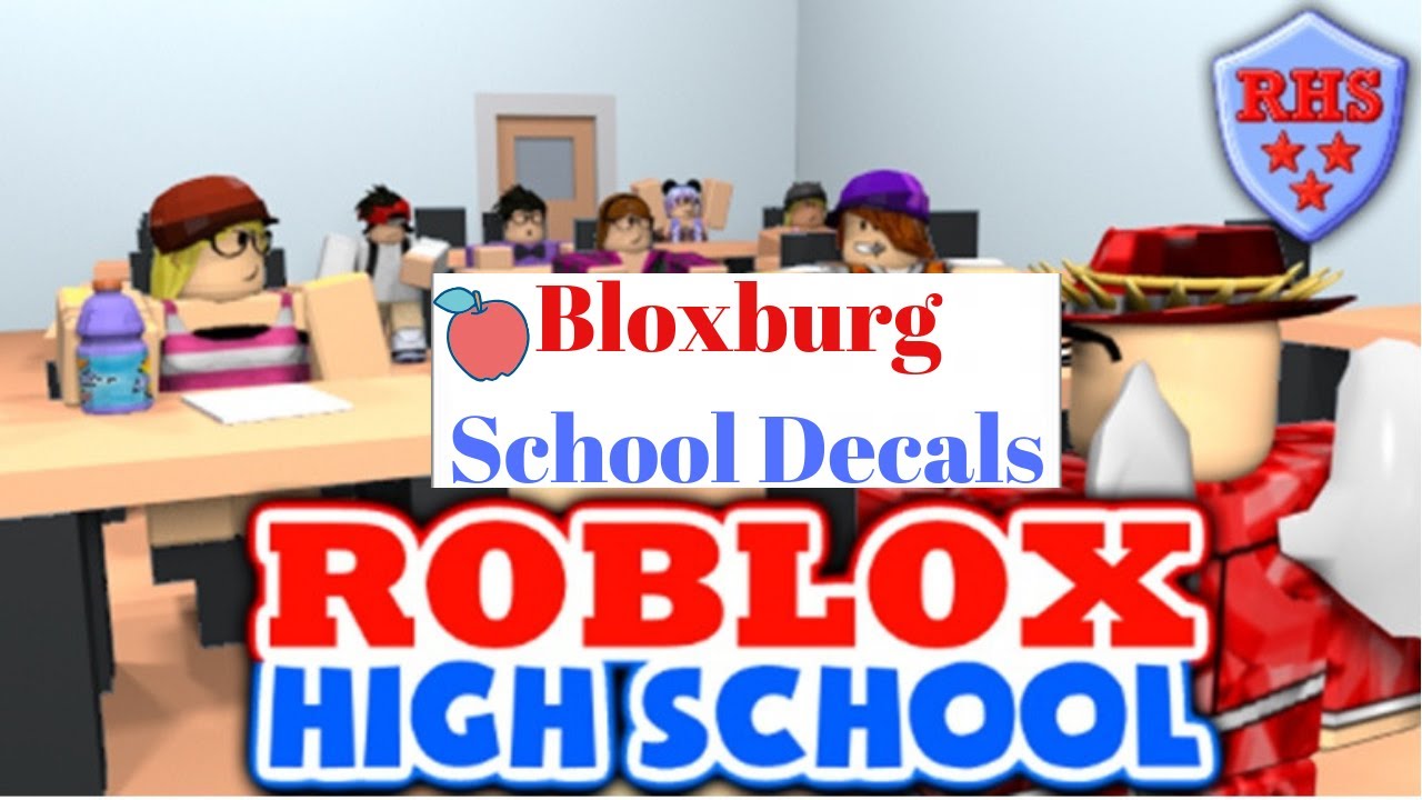 Bloxburg School Decals - YouTube