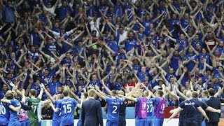 Viking clapping of Iceland fans