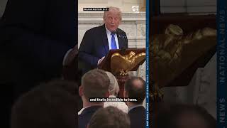 "We're not a laughing stock any longer," Trump says during Kennedy Dinner speech