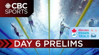 2024 Canadian Olympic & Paralympic Swimming Trials: Preliminaries - Toronto - Day 6 | CBC Sports