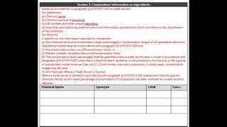 Safety Moment | SDS Series - Section 3: Composition/Information on Ingredients | Exceed Safety