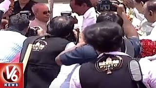 President Pranab Mukherjee Arrives Hyderabad | OU Centenary Celebrations | V6 News