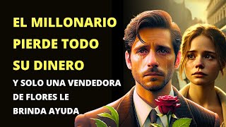 EL MILLONARIO PIERDE TODO SU DINERO Y SOLO UNA VENDEDORA DE FLORES LE BRINDA AYUDA