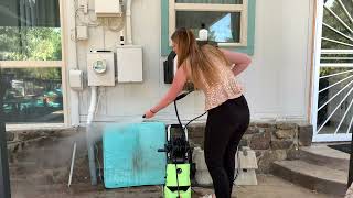 Homdox power washer, review and demo by Sara