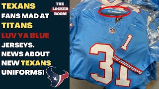 Houston Texans Fans MAD About New Tennessee Titans Oilers Jerseys & News On Texans New Uniforms!