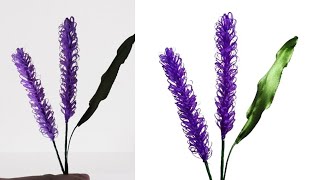 How to Make Lavender Flower From Satin Ribbon | DIY