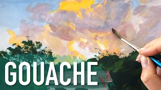 COME DIPINGERE CON LE GOUACHE 🖌 Trucchi, Materiali e consigli | Dipingere un cielo con le tempere