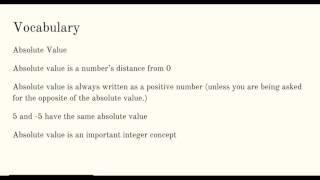 Integer Vocabulary