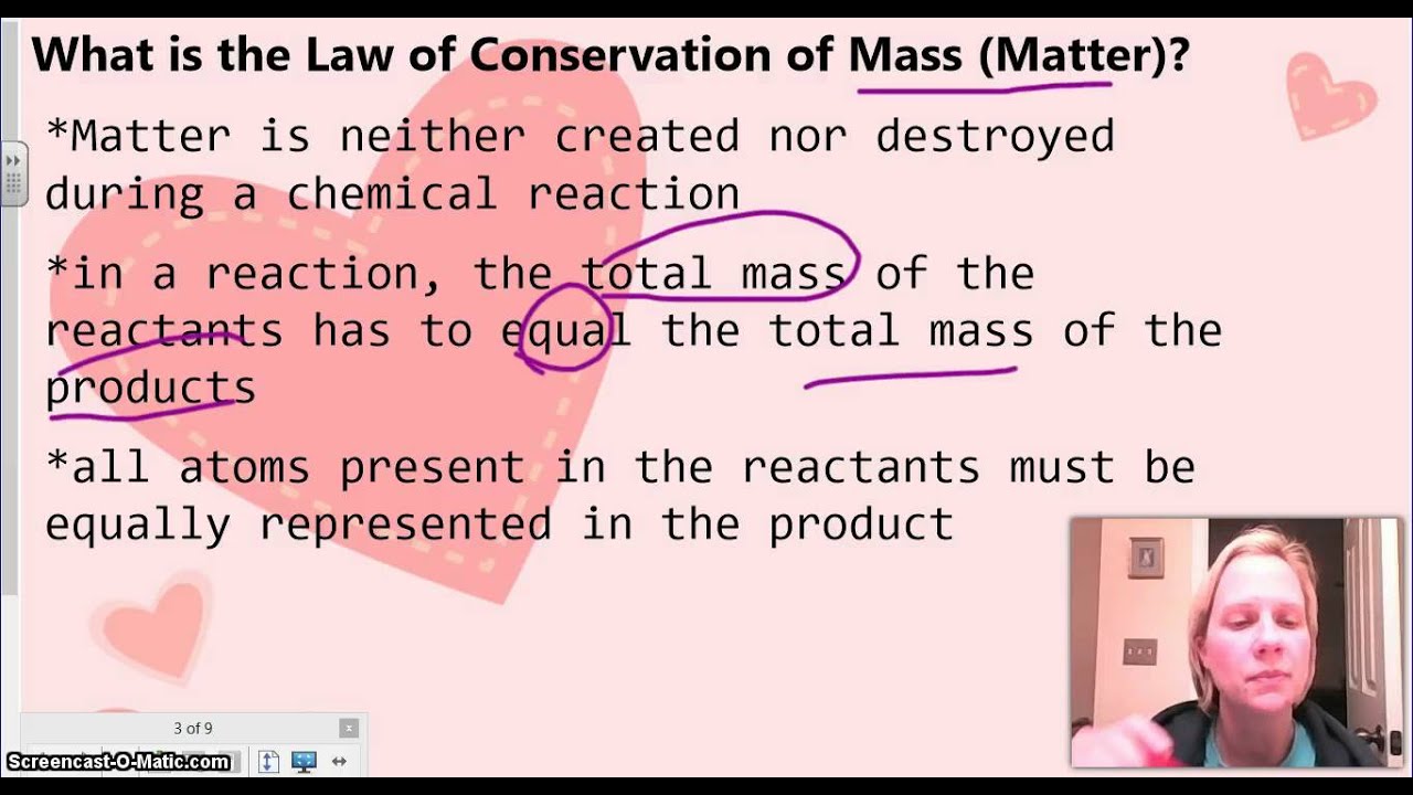 Law Of Conservation Of Mass Notes - YouTube