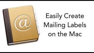 Create Mailing Labels with the Mac