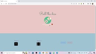 how to create a dice rolling game | javascript | html | css | 2 player dice game |#shortsvideo